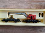 Minitrix werfkraan met wagon, Hobby en Vrije tijd, Modeltreinen | N-Spoor, Ophalen of Verzenden, Zo goed als nieuw, Wagon