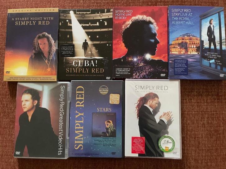 Simply Red : Mick Hucknall - DVD's  - New (7 stuks samen), Cd's en Dvd's, Dvd's | Muziek en Concerten, Nieuw in verpakking, Muziek en Concerten