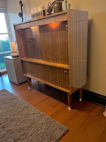 Vitrine vintage/meuble de bar/armoire avec éclairage, Enlèvement ou Envoi