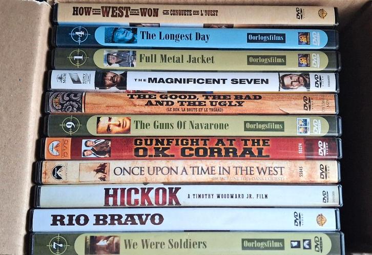 KOOPJE 11 kaskrakers op DVD (western en oorlog), Cd's en Dvd's, Dvd's | Actie, Zo goed als nieuw, Actie, Vanaf 12 jaar, Ophalen of Verzenden