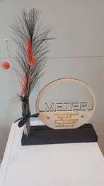 Houten spreuk op voet "Meter " nieuw Laatste stuk, Ophalen of Verzenden, Zo goed als nieuw