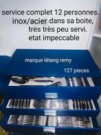 Coffret 127 couverts Letang Remy inox/acier, Maison & Meubles, Cuisine | Couverts, Inox ou Chrome, Comme neuf, Ensemble de couverts