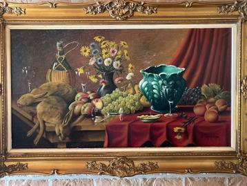 Schilderij gedekte tafel beschikbaar voor biedingen