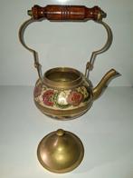 Vintage beschilderde kunst pot met deksel, Enlèvement ou Envoi