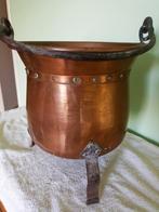 grote antieke koperen pot , handgemaakt..., Ophalen of Verzenden, Koper