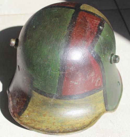 Stalhelm mod. 1916 camouflé., Collections, Objets militaires | Général, Armée de terre, Enlèvement ou Envoi