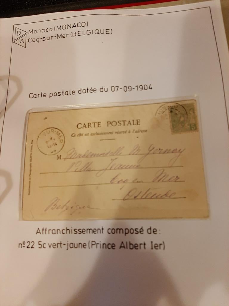 Lot de cartes postales de Monaco 1904, Enlèvement ou Envoi