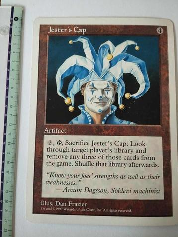 MAGIC the Gathering-oversized-JESTER'S CAP 22cm x 16cm, Enlèvement ou Envoi, Utilisé, Cartes en vrac