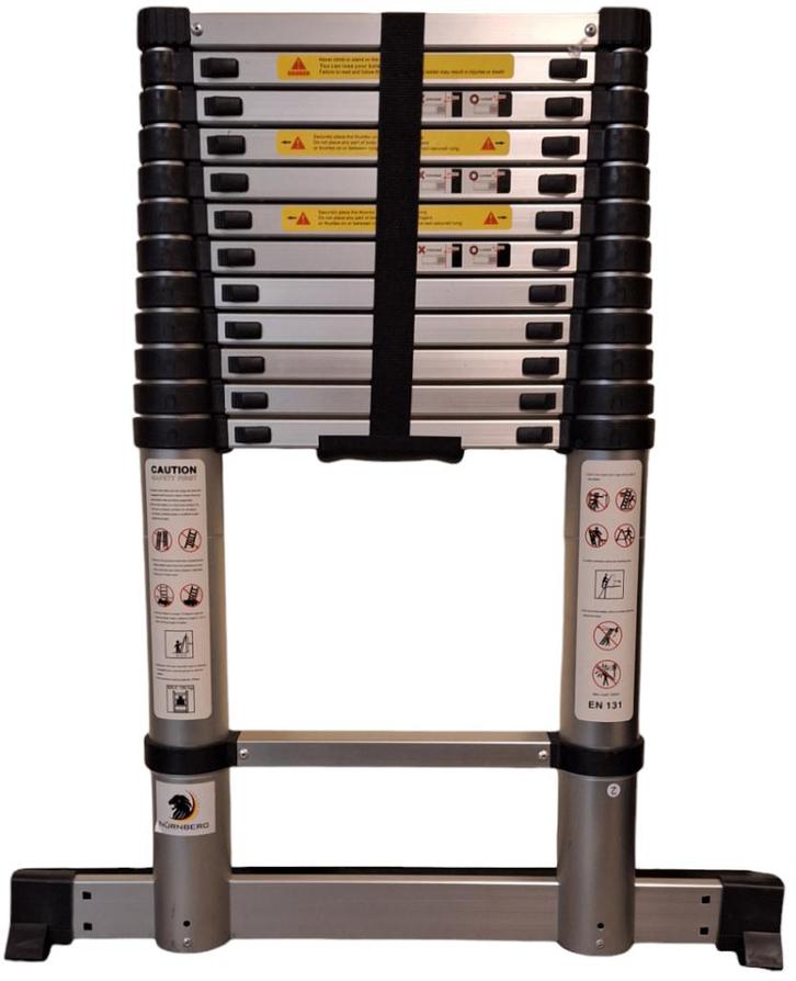 Échelle télescopique avec poutre inférieure 3,8/4,4m Nouveau, Bricolage & Construction, Échelles & Escaliers, Neuf, Échelle, 2 à 4 mètres
