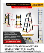 Échelle télescopique pliable, Bricolage & Construction, Enlèvement ou Envoi, Pliable ou rétractable/escamotable, Comme neuf, Échelle