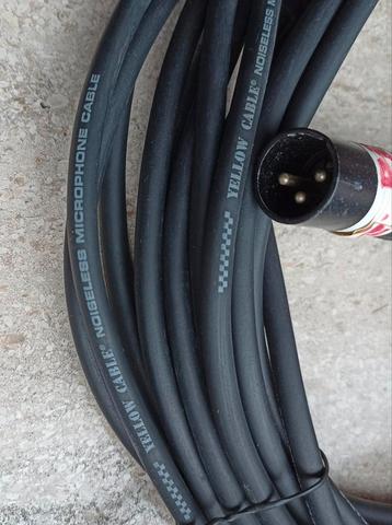 Câble micro YELLOWCABLE hIgh quality NOISELESS, Long 6,25m, Musique & Instruments, Enlèvement ou Envoi, Comme neuf, Micro