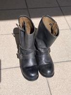 Zwarte lederen moto boots/laarzen - maat 40/41, Motoren, Ophalen of Verzenden, Tweedehands, Heren, Laarzen