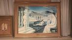 Reproductie schilderij Le canapé vert van Paul Delvaux, Antiek en Kunst, Ophalen