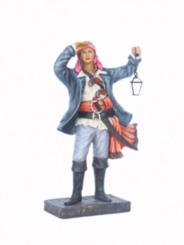 	 Statue de pirate 92 cm - pirate avec lampe disponible aux enchères