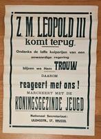 Affiche Koning Leopold III - Koningskwestie (73x105cm), Verzamelen, Ophalen of Verzenden, Zo goed als nieuw, Overige typen