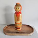 Vintage Russische matryoshka houten pop en fleshouder, Ophalen of Verzenden