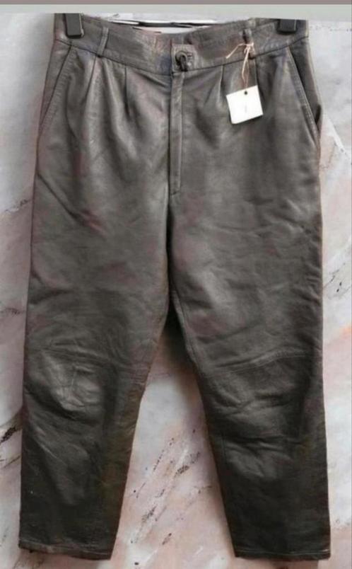 ✨️VINTAGE Leren bruine broek - Maat 48✨️✨️, Kleding | Heren, Broeken en Pantalons, Gedragen, Maat 48/50 (M), Bruin, Ophalen of Verzenden