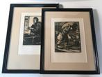 Houtgravures Edward Pellens, Antiek en Kunst, Kunst | Etsen en Gravures, Ophalen of Verzenden
