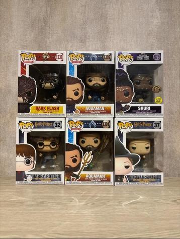 Lot de 6 Funko Pop (DC Comics, Marvel & Harry Potter), Enlèvement ou Envoi, Neuf, Autres types