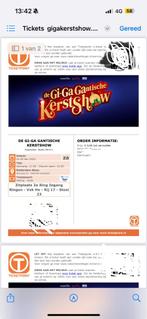 Tickets Gi Ga Gantische Kerstshow Ahoy Rotterdam, Tickets en Kaartjes, Twee personen, December