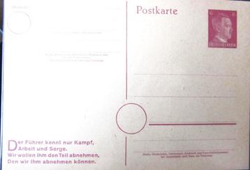 BRIEFKAARTEN- NIET GELOPEN- HITLER (ZELDZAAM) beschikbaar voor biedingen