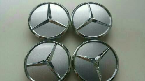 Mercedes wieldoppen voor replica velg Ø 60 mm, Auto diversen, Wieldoppen, Nieuw, Ophalen of Verzenden