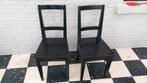 2 ikea stoelen zwart/zwaar, Huis en Inrichting, Ophalen, Zwart
