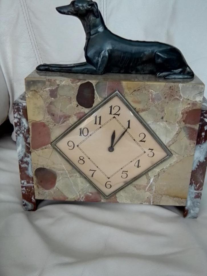 Pendule en marbre art déco, Antiquités & Art, Antiquités | Horloges, Enlèvement ou Envoi