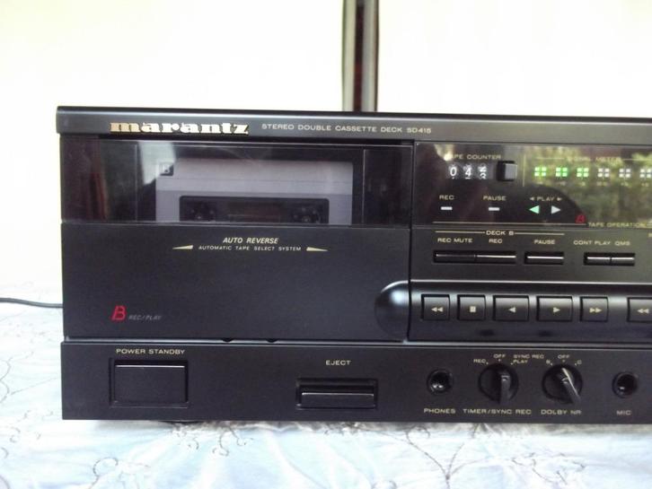 Marantz cassette deck, Audio, Tv en Foto, Cassettedecks, Dubbel, Marantz, Auto-reverse, Tiptoetsen, High speed dubbing, Tape counter
