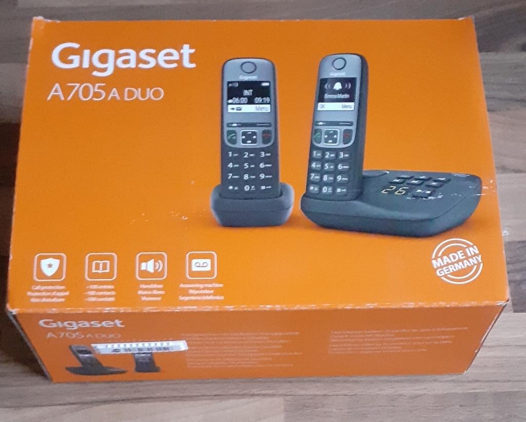 Gigaset A705A duo telefoon dect, Télécoms, Téléphones fixes | Combinés & sans fil, 2 combinés, Enlèvement