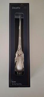 Decoris glazen zilveren Kerstpiek sneeuwpop H25cm, Diversen, Kerst, Ophalen