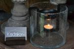 Windlicht incl. geurbrander -Bubbelglas vintage helder-, Huis en Inrichting, Woonaccessoires | Kandelaars en Kaarsen, Overige materialen