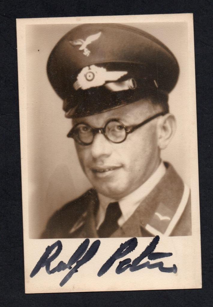 FOTO + HANDTEKENING ROLF PETERS LUFTWAFFE DUITSLAND 3E RIJK, Verzamelen, Militaria | Tweede Wereldoorlog, Luchtmacht, Overige typen