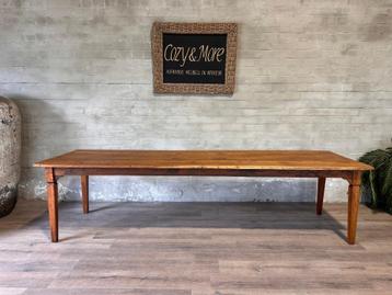 Franse boerentafel - 310 x 89 cm + 78,5 cm hoog beschikbaar voor biedingen