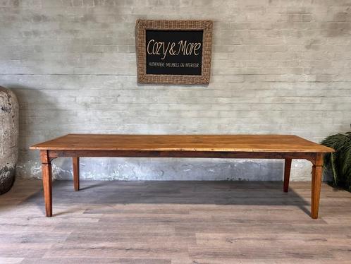 Franse boerentafel - 310 x 89 cm + 78,5 cm hoog, Huis en Inrichting, Tafels | Eettafels, Zo goed als nieuw, 50 tot 100 cm, 200 cm of meer
