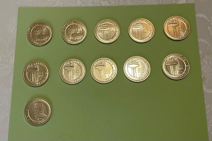 Jeton commémoratif 50 ans de TV en Belgique, Timbres & Monnaies, Monnaies | Belgique, Enlèvement