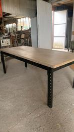 Klosstertafel massief eiken blad 4cm dikte 90cm op 2m10, Huis en Inrichting, Tafels | Eettafels, Ophalen, Nieuw