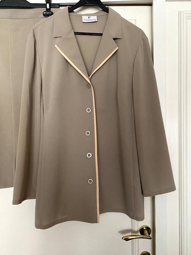 damespakje 3-delig maat 46, Kleding | Dames, Jasjes, Kostuums en Pakken, Zo goed als nieuw, Kostuum of Pak, Maat 46/48 (XL) of groter