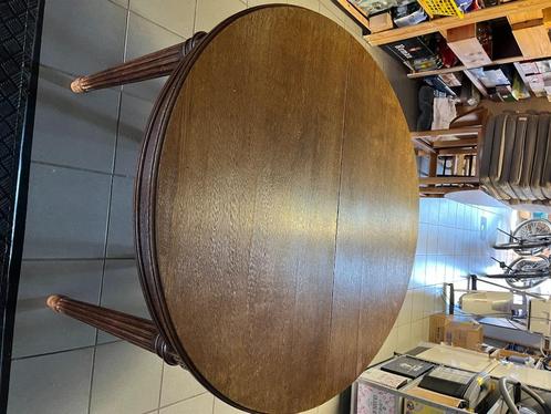 eiken tafel, Huis en Inrichting, Tafels | Eettafels, Gebruikt, 100 tot 150 cm, 200 cm of meer, Vijf personen of meer, Rond, Eikenhout