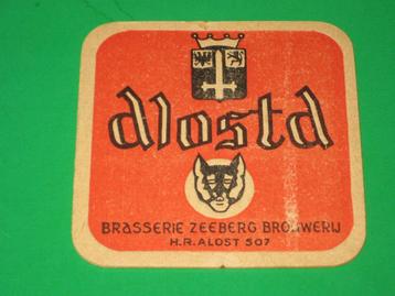 oud viltje ALOSTA brouwerij ZEEBERG - AALST, Enlèvement ou Envoi, Utilisé, Sous-bock