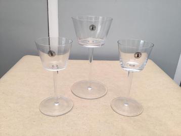 Set van 3 kandelaars in glas beschikbaar voor biedingen