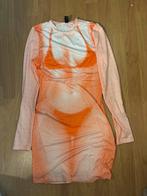 witte en oranje jurk maat M SHEIN, Kleding | Dames, Ophalen of Verzenden, Zo goed als nieuw, Oranje