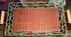 1 plateau de service en métal et osier, Enlèvement, Métal