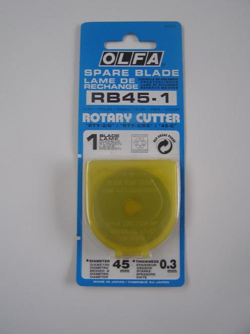 Olfa RB 45-1 spare blades voor RTY-2 en 45C, Hobby & Loisirs créatifs, Broderie & Machines à broder, Neuf, Pièce ou Accessoires