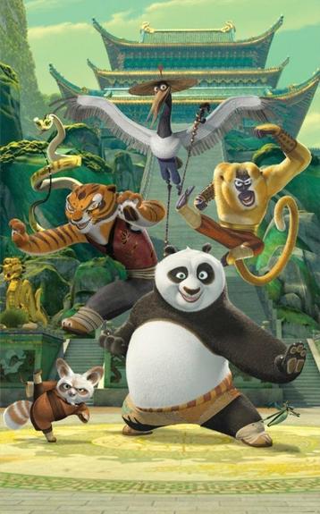 Kung Fu Panda Posterbehang - Walltastic - VAN 49 VOOR 27,50