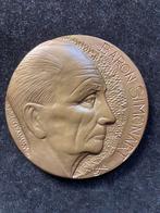 Bronzen medaille Breendonk 47-77 Baron Simonart 161gr, Ophalen of Verzenden, Brons