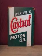 Vintage metaal castrol bord 20x30, Verzamelen, Ophalen of Verzenden, Zo goed als nieuw, Reclamebord