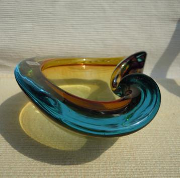 Vintage asbak Murano glas beschikbaar voor biedingen
