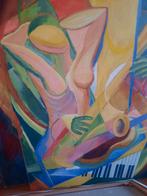 Olie op doek, Antiek en Kunst, Kunst | Schilderijen | Abstract, Ophalen