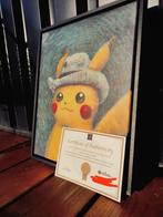 Pokemon Van Gogh Pikachu of Eevee Grey felt hat canvas lijst, Hobby en Vrije tijd, Verzamelkaartspellen | Pokémon, Ophalen of Verzenden